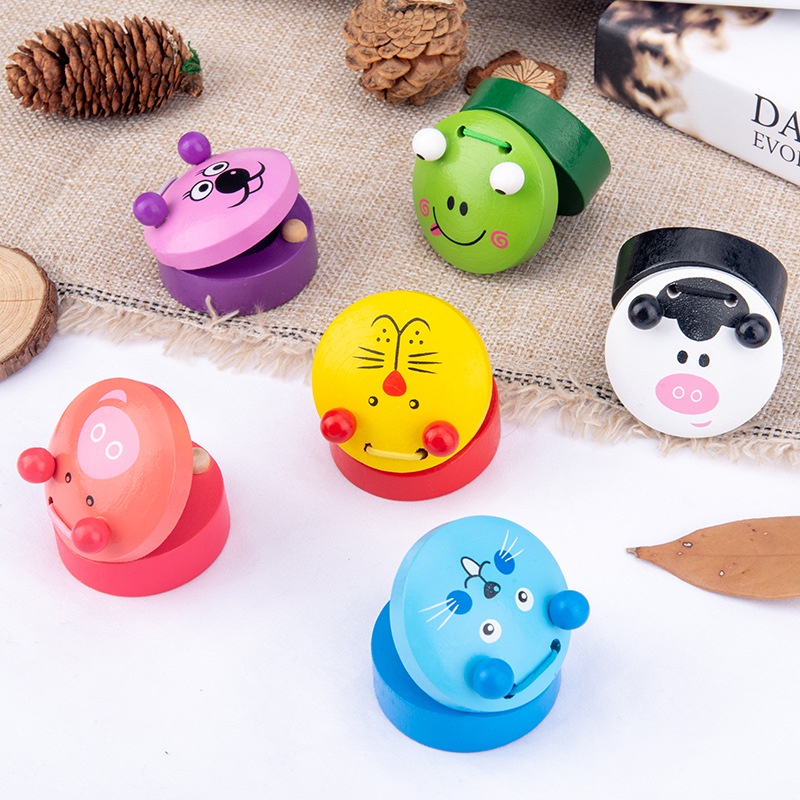 Đồ chơi nhạc cụ castanet bằng gỗ