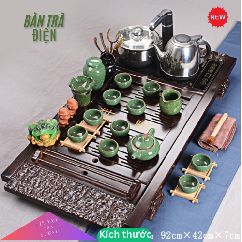 Bàn Trà Điện Tự Động Đun Nước Pha Trà Tại Bàn Đủ Chi Tiết Ấm Chén Pha Trà Đạo