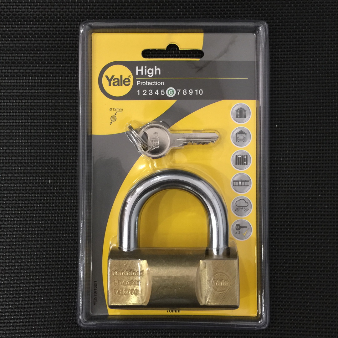 Ổ khóa yale ye2/70/132/1 thân đồng 70mm - mitishop