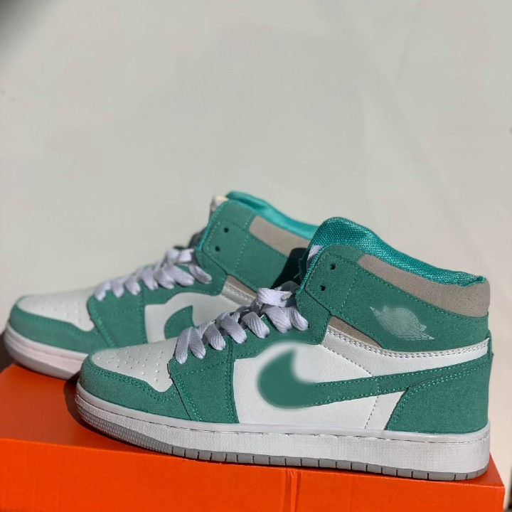 Giày sneaker thể thao jodan 1 xanh ngọc nam nữ - gin store
