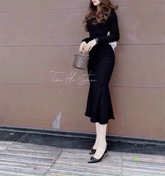 Váy Đầm Ôm Body Tay Dài Thắt Nơ Lưng Thời Trang Nữ Váy Đầm Ôm Body Tay Dài Thắt Nơ Lưng Thời Trang Nữ xưởng.may.sg.hcm Mẫu Free Size Dưới 56kg,Phù Hợp Mọi Với Mọi Phong CáchMẫu Free Size Dưới 56kg