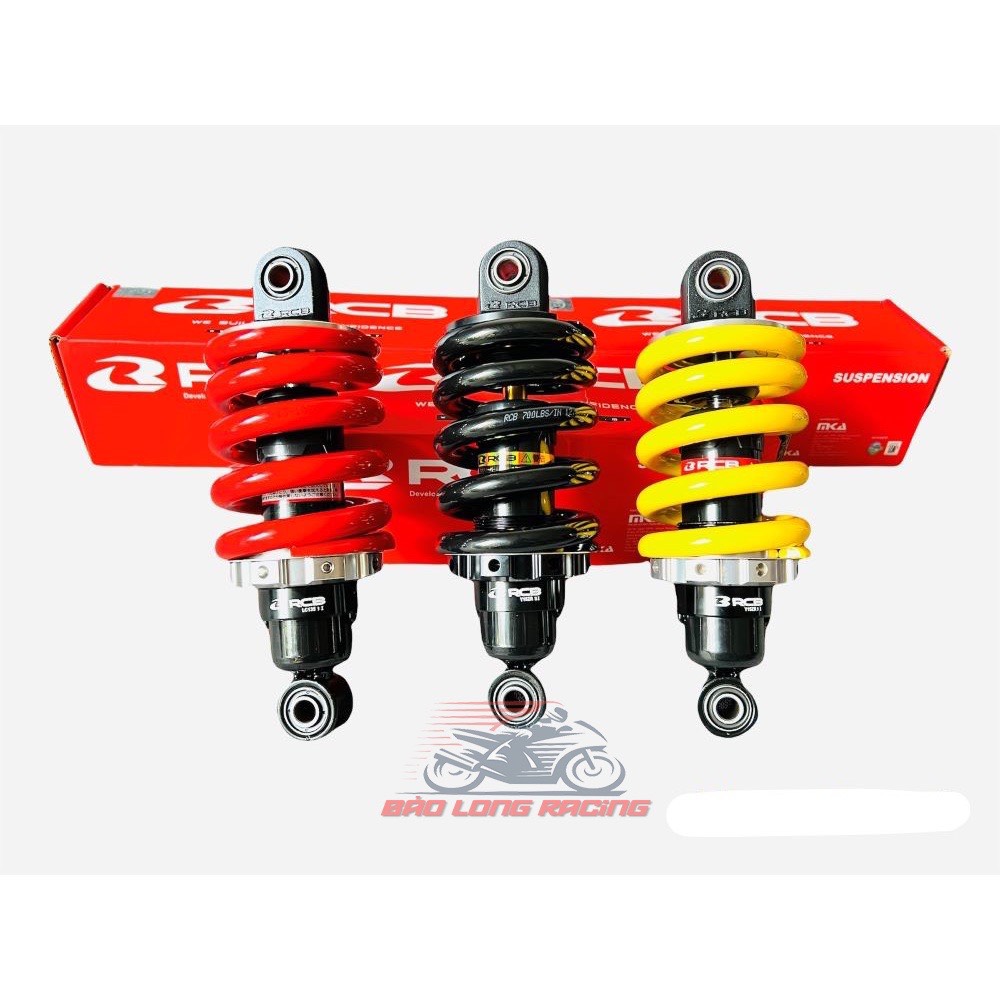 Phuộc rcb m2 đỏ & vàng size 208mm cho xe exciter 150, exciter 155vva