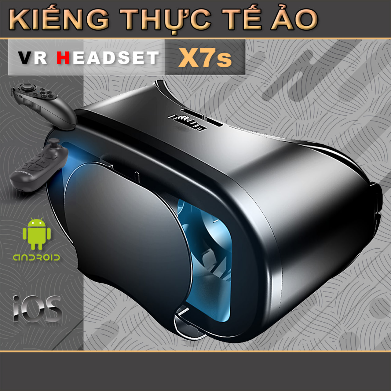 Kính thực tế ảo - vrg pro x7s - chuyên xem film 3d, vr, chơi game vr