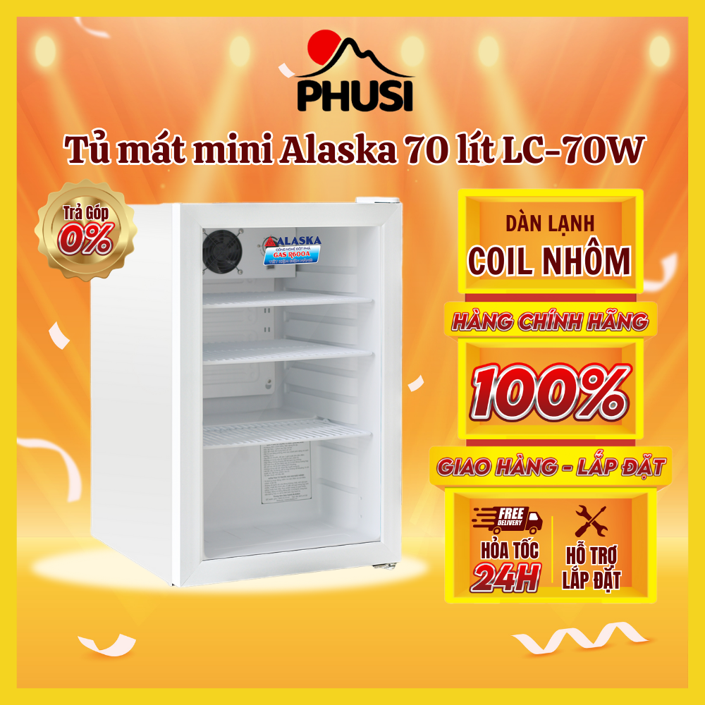 ✅tủ mát mini 70 lít alaska lc 70