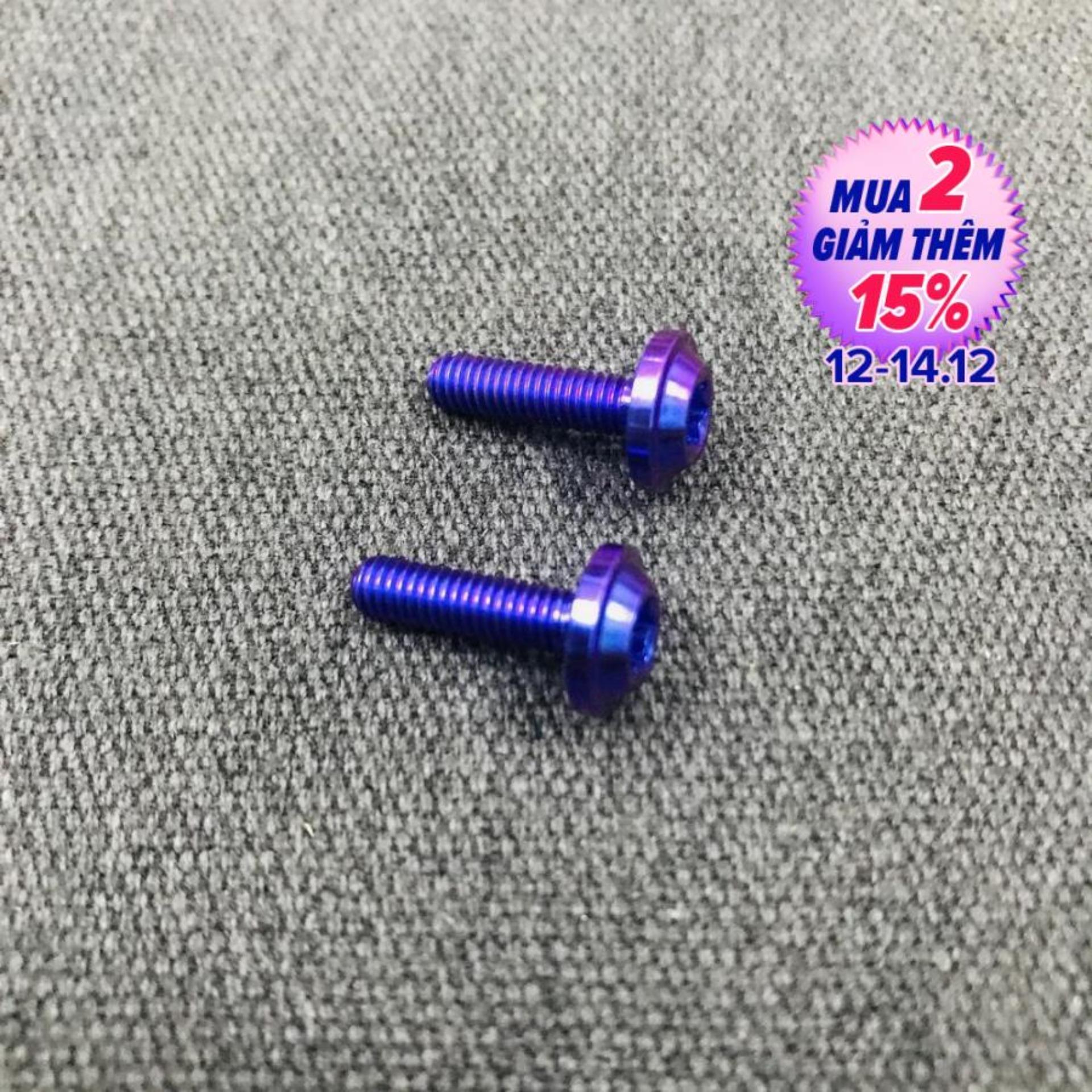 [HCM][BAO RẺ] 2 CON ỐC NẮP DẦU GR5 4LY 15 PHÂN SIÊU CHẤT GẮN CHO NHIỀU DÒNG XE MÀU TITAN