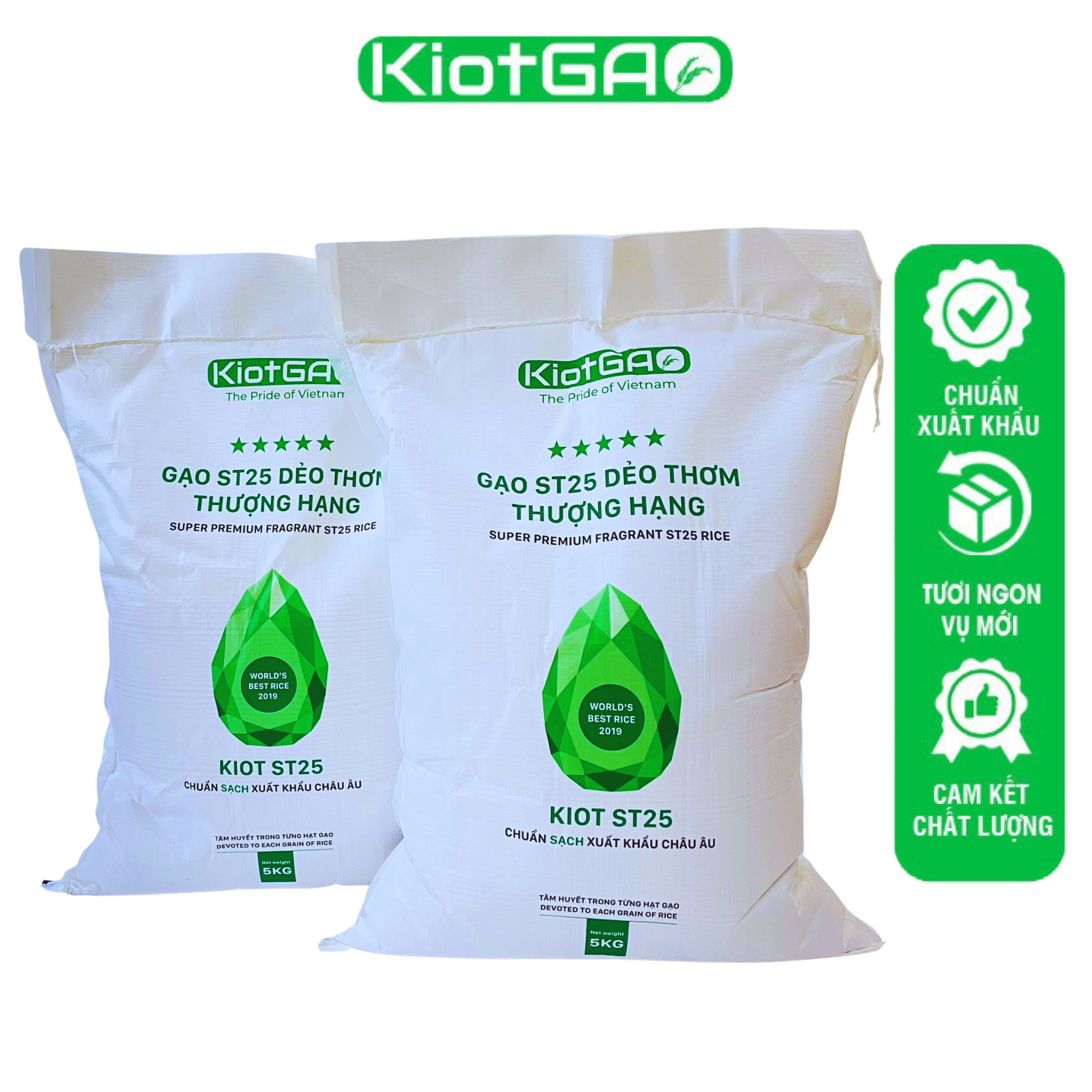 (Hỏa tốc) 10kg Gạo KIOT ST25 Dẻo Thơm Thượng Hạng, Gạo Tươi, Dẻo Thơm, Mềm Ngọt (bao ăn)