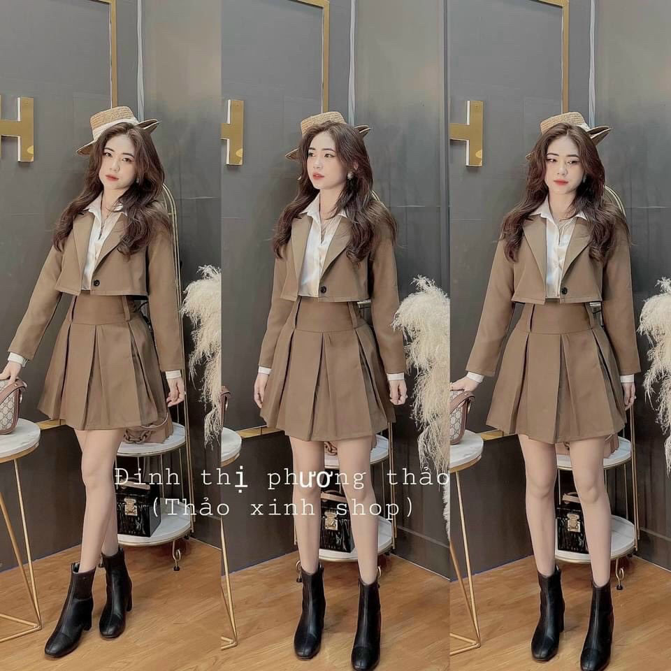 Sét bộ nữ đi chơi, kiểu dáng tiểu thư xinh xắn (ko kèm áo sơ mi trắng)