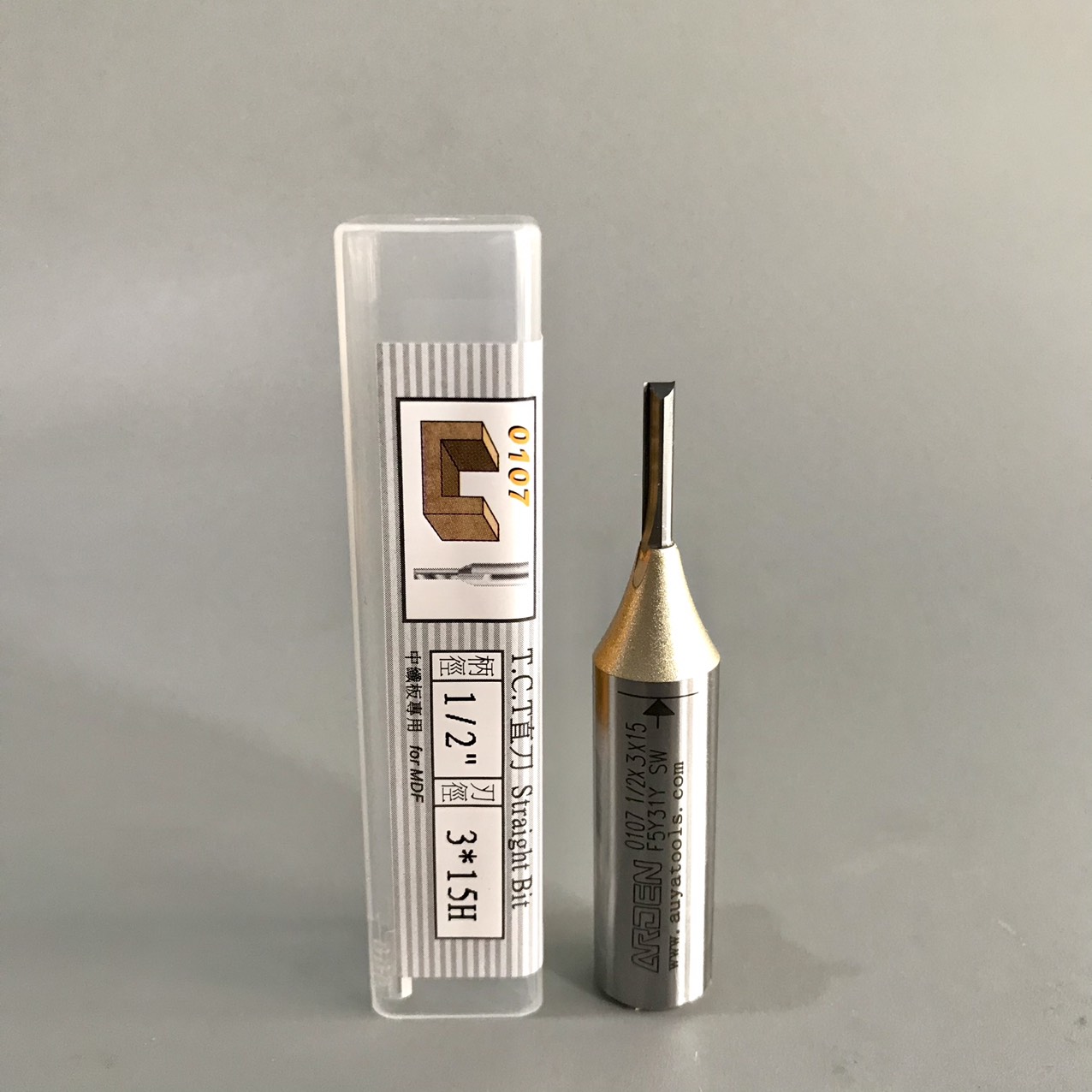 Mũi phay router cnc thẳng tct arden 12.7x3x15 mm