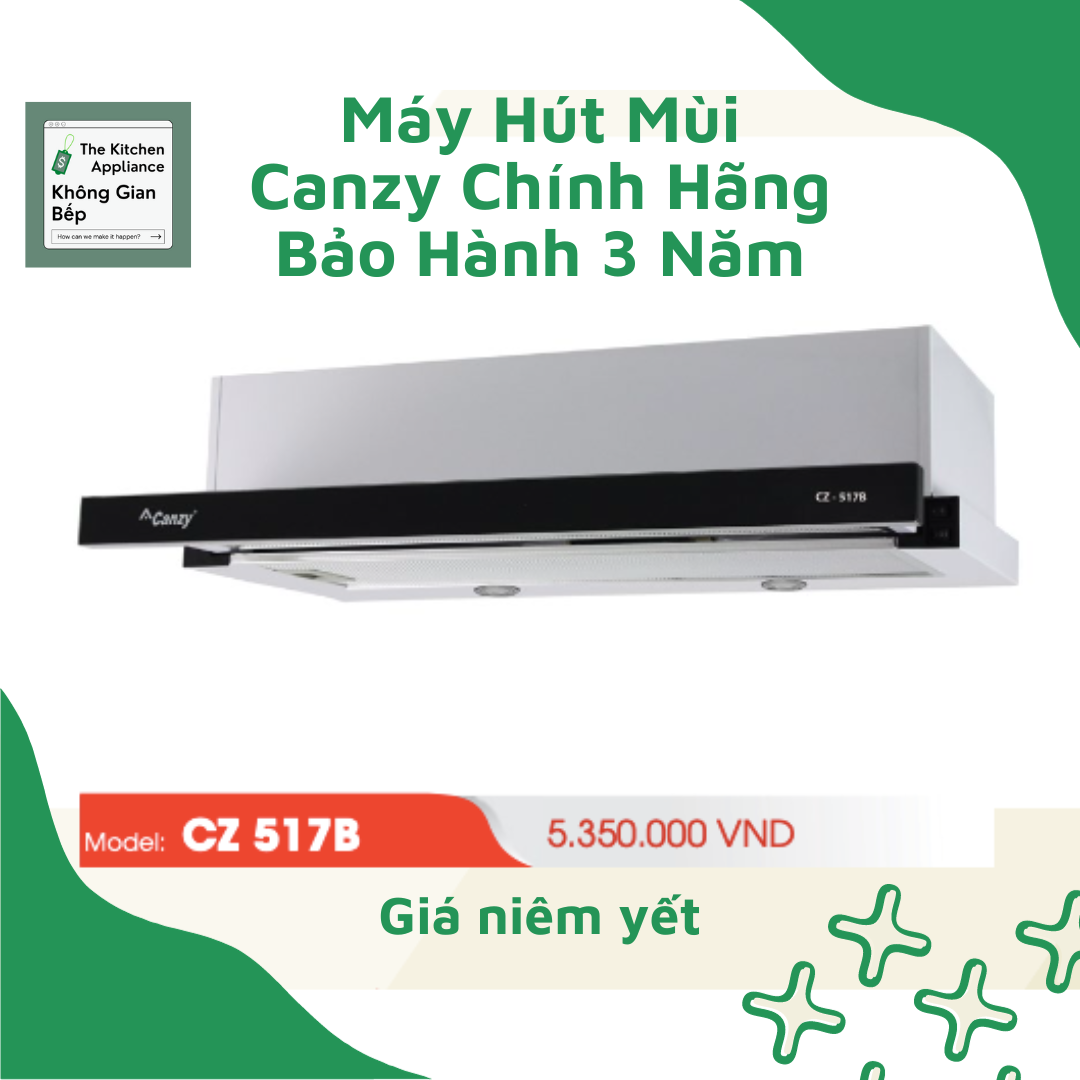 Máy hút mùi canzy cz c517b âm tủ - hàng nhập chính hãng - bảo hành 3 năm