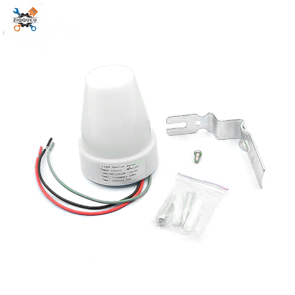 Ziqqucu công tắc điều khiển ánh sáng tự động as-22 bộ điều khiển ánh sáng đường phố công tắc cảm biến công tắc quang điều khiển ảnh 10a dc ac 220v 50-60hz 10a