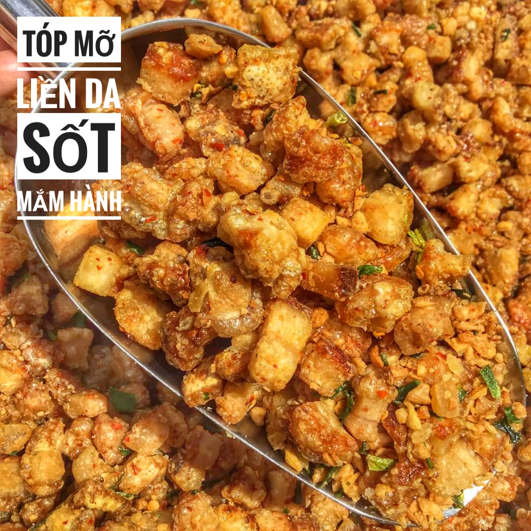 1 KG- Tóp mỡ liền da sốt mắm hành đậm đà (có video)