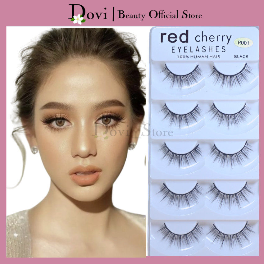 [HCM]Mi giả Tự Nhiên, mi giả 3D 5 Cặp Redcherry Cho Người Tập Gắn Mi Trang Điểm Makup Chuyên Nghiệp Cô Dâu Khách Tiệc