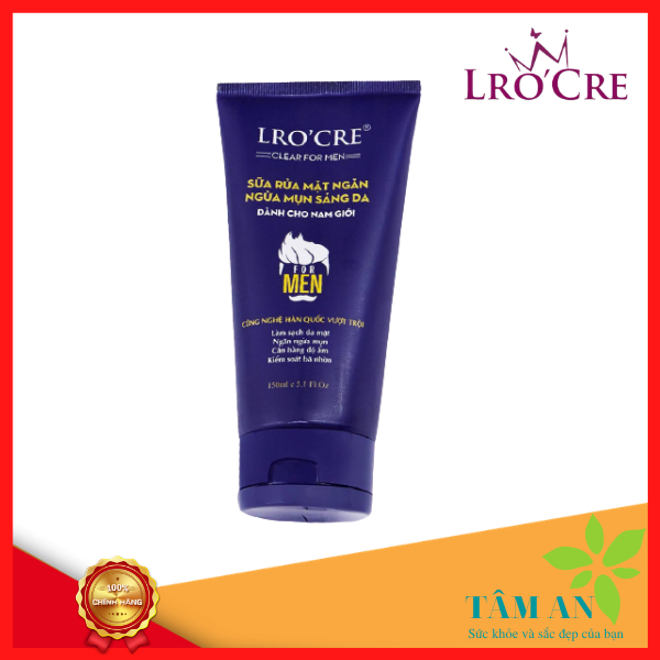 SỮA RỬA MẶT NAM LRO’CRE làm sạch da ngăn ngừa mụn và trắng sáng