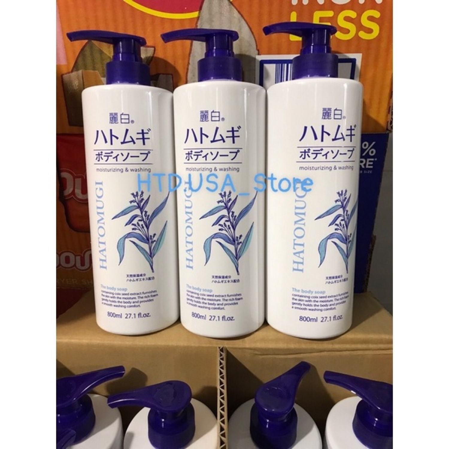 Sữa tắm trắng da giữ ẩm hatomugi 800ml nhật bản