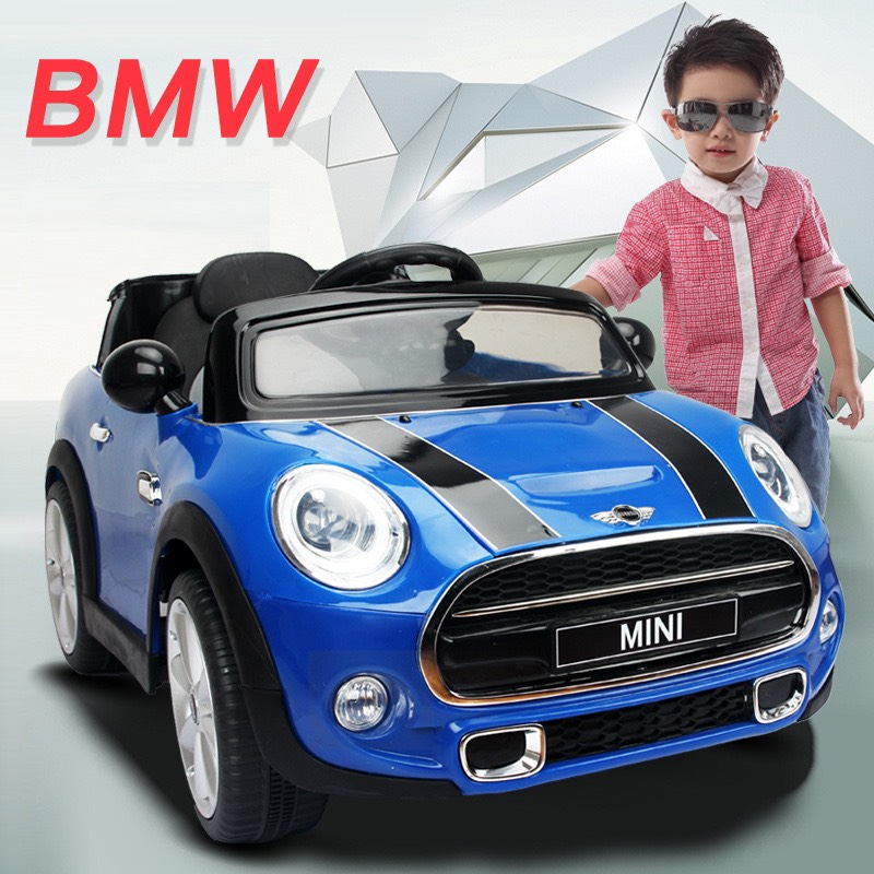 Ô tô xe điện trẻ em MINI COOPER DLS06 đồ chơi cho bé 2 động cơ (Đỏ - Hồng - Trắng)