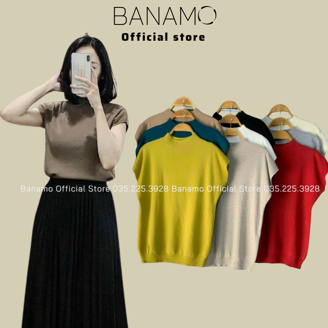 Áo len nữ cộc tay hến nhiều màu 3422