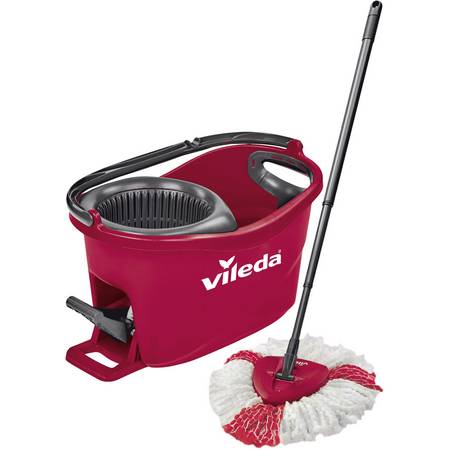 Bộ lau nhà vileda turbo colors màu hồng đậm - hàng nhập đức