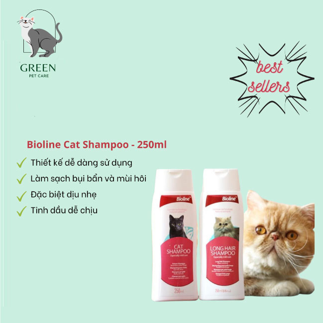 Sữa tắm cho mèo Bioline - chai 250ml
