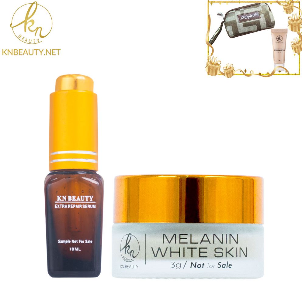 Combo 2 Sản phẩm trắng da ngừa nám mẫu thử Kn Beauty gồm: Kem 3G + Serum 10ml