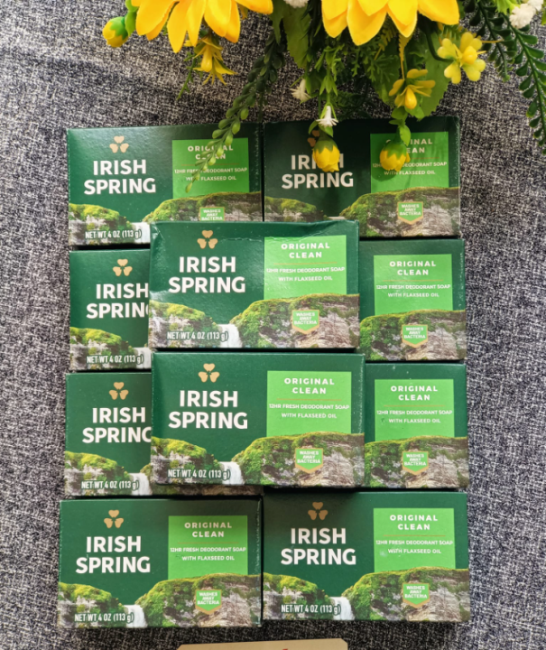 Combo 10 cục xà bông cục irish spring feel clean and fresh 113g x 10 cục