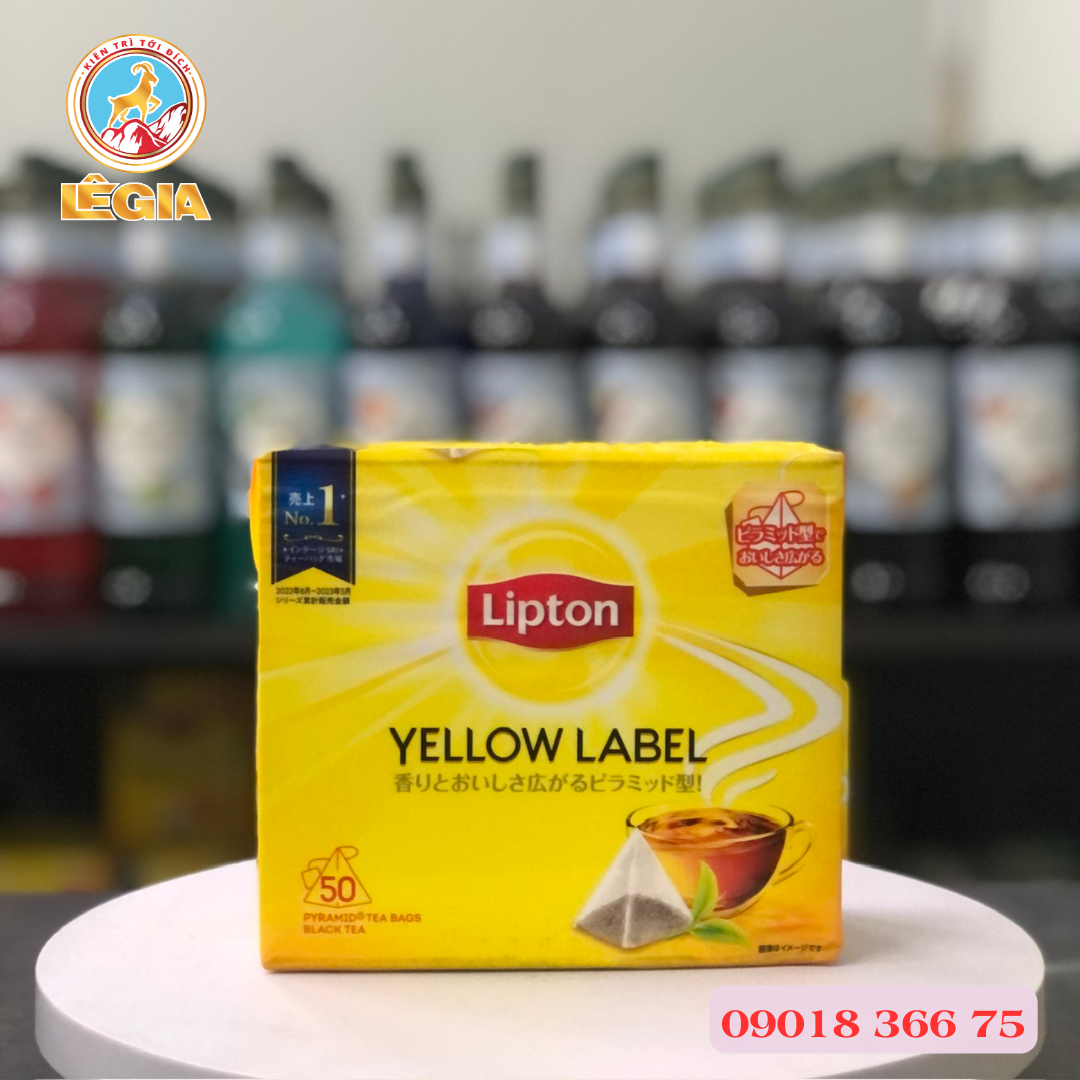 Trà lipton nhãn vàng nhật hộp 50 gói date mới lê gia