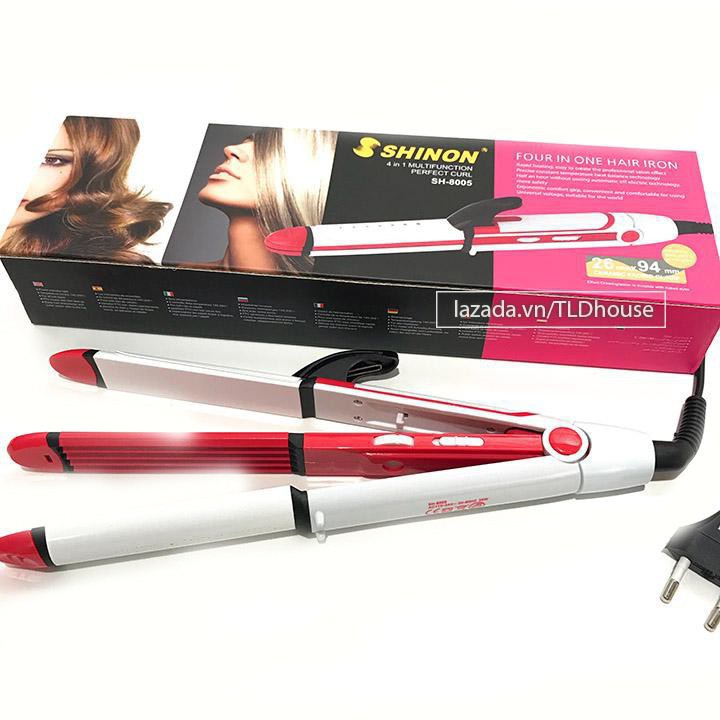 Máy làm tóc, máy uốn duỗi tóc 3in 1 shinon sh-8005, tạo kiểu tóc dễ dàng chuẩn salon, bảo hành 6 tháng