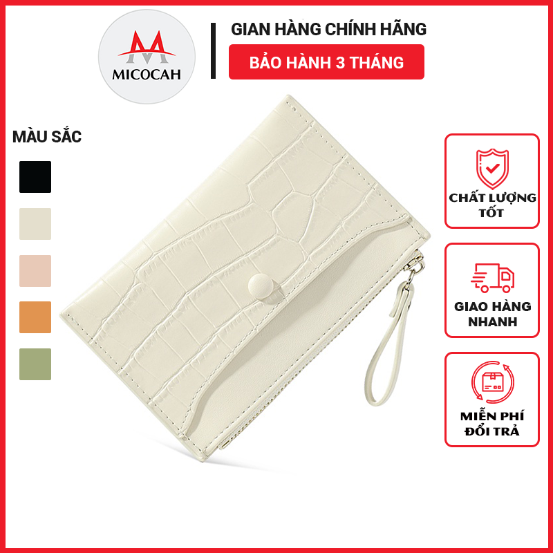 Ví nữ mini cầm tay chính hãng taomicmic đựng tiền đựng thẻ da mềm vân da rắn cực đẹp tm18 - micocah mall