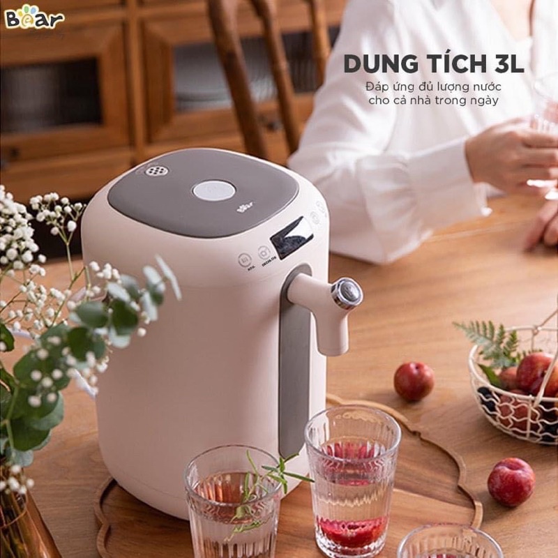 Bình đun nước nóng giữ nhiệt bear dung tích 3 lít - 5 lít bình đun nước nóng pha sữa siêu tốc bình thủy giữ nhiệt bh 12 tháng
