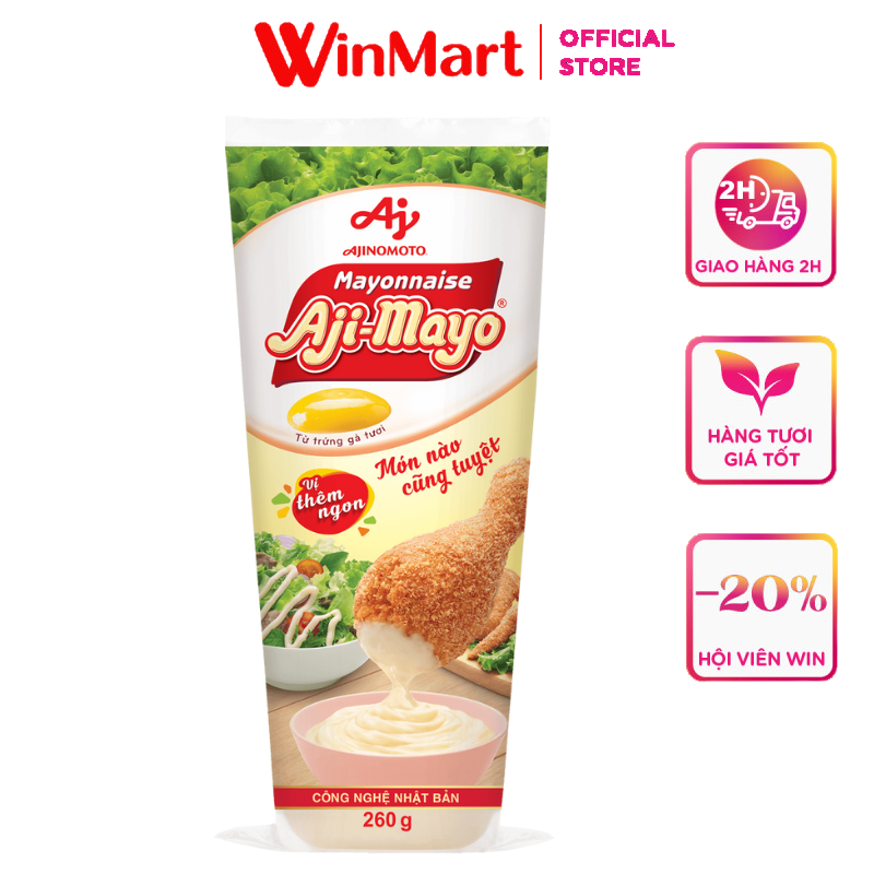 [Siêu thị WinMart] - Sốt mayonnaise AJI-MAYO tuýt 260g
