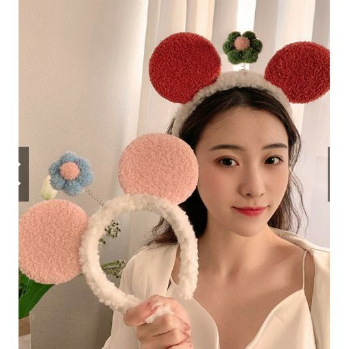[HCM]Phụ kiện tóc bờm turban HOA TAI GẤU nữ thời trang hàn quốc dễ thương