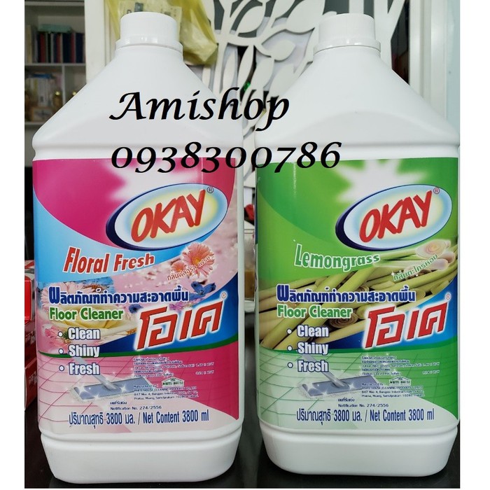 Nước lau sàn okay 3800ml thái lan