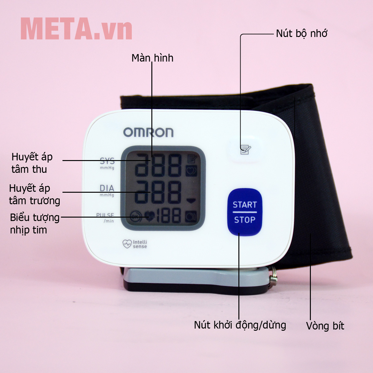 Máy đo huyết áp cổ tay Omron - HEM 6161 - hàng chính hãng giá