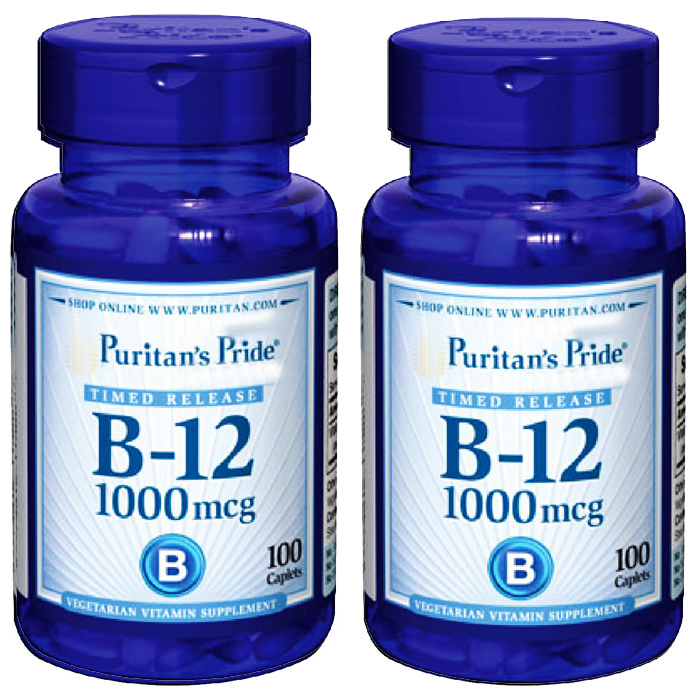 2 lọ Viitamin b12 100omcg lọ 100 viên Chính hãng Puritan's Pride
