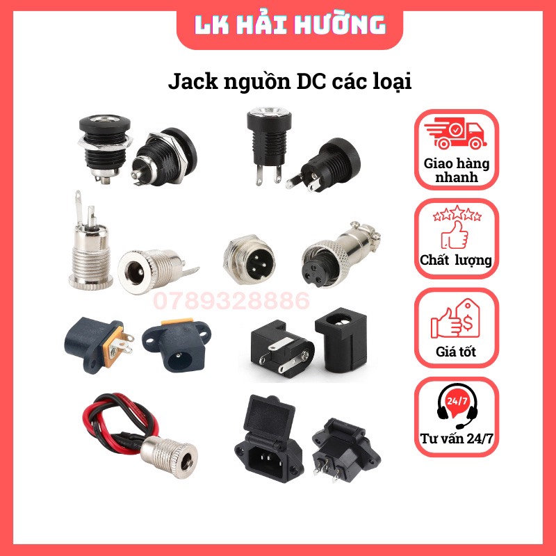 Jack nguồn dc 5.52.5mm các loại