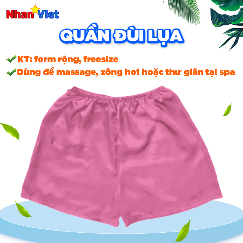Quần Đùi Lụa Spa|đùi lụa mềm mát, nhiều màu không nhăn dùng massage, xông hơi