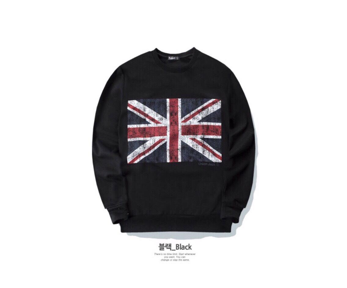 Áo thun Thu Đông Nam, In lá cờ nước Anh siêu hot ( nhiều màu )