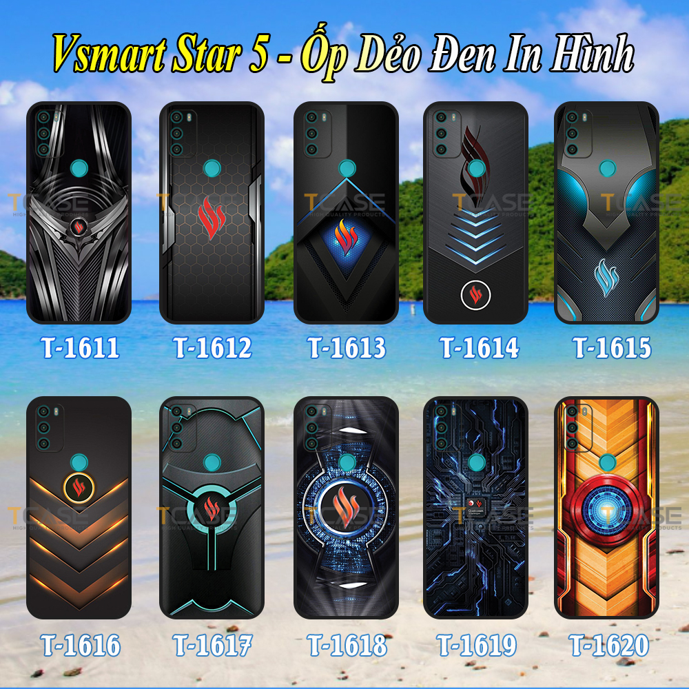 Ốp lưng vsmart star 5 - ốp dẻo đen in hình bst vsmart thiết kế