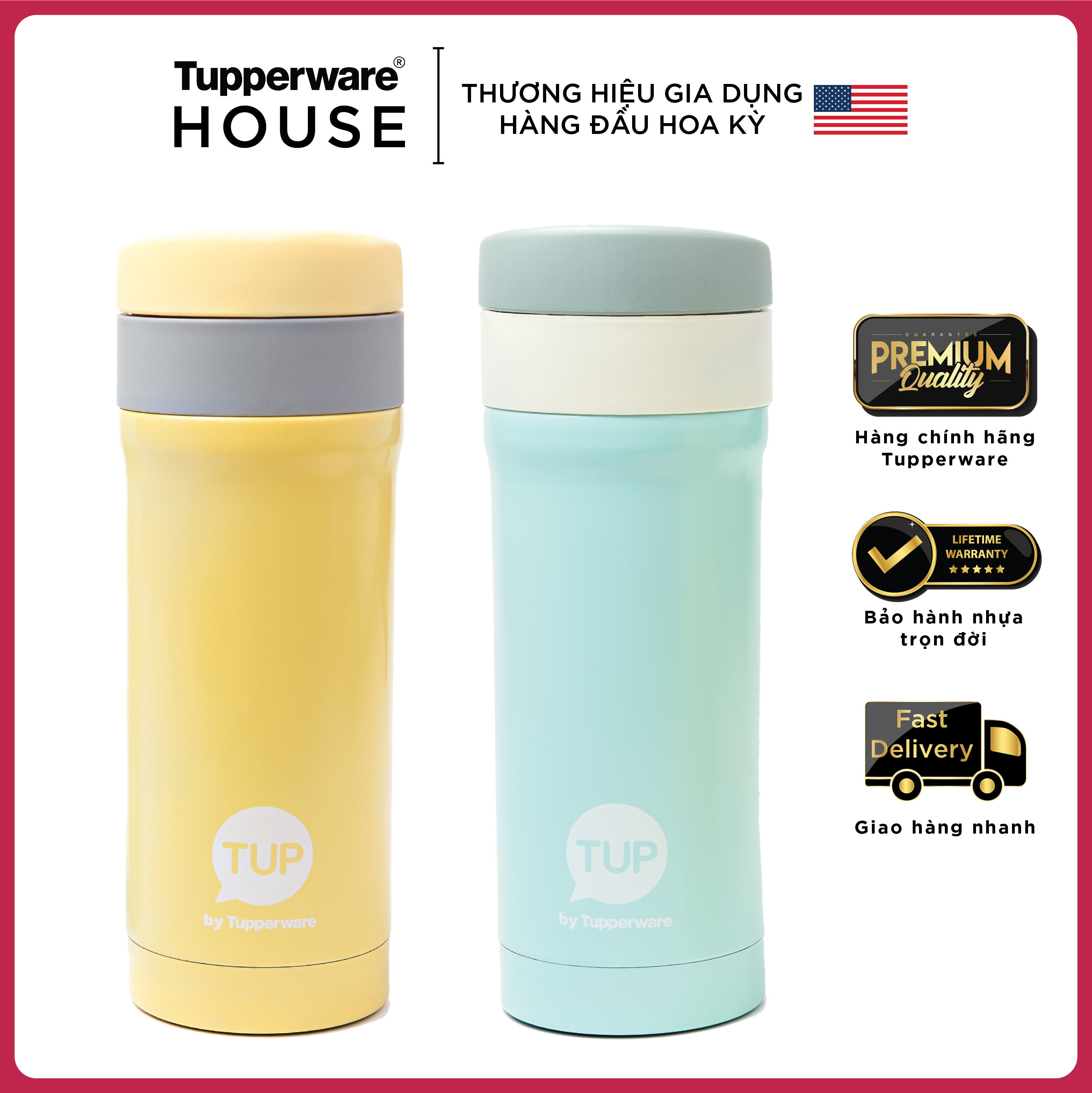 Bình Giữ Nhiệt Tupperware Easy Open 300ml