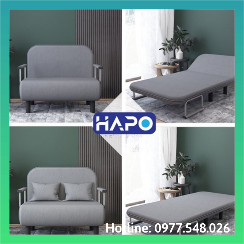 Ghế sofa giường gấp gọn thông minh đa năng, giường gấp gọn thành ghế 2 trong 1, ghế sofa lười sofa bed kiểu dáng hàn quốc, ghế sopha giường chính hãng độc quyền hapo tặng kèm 1 gối
