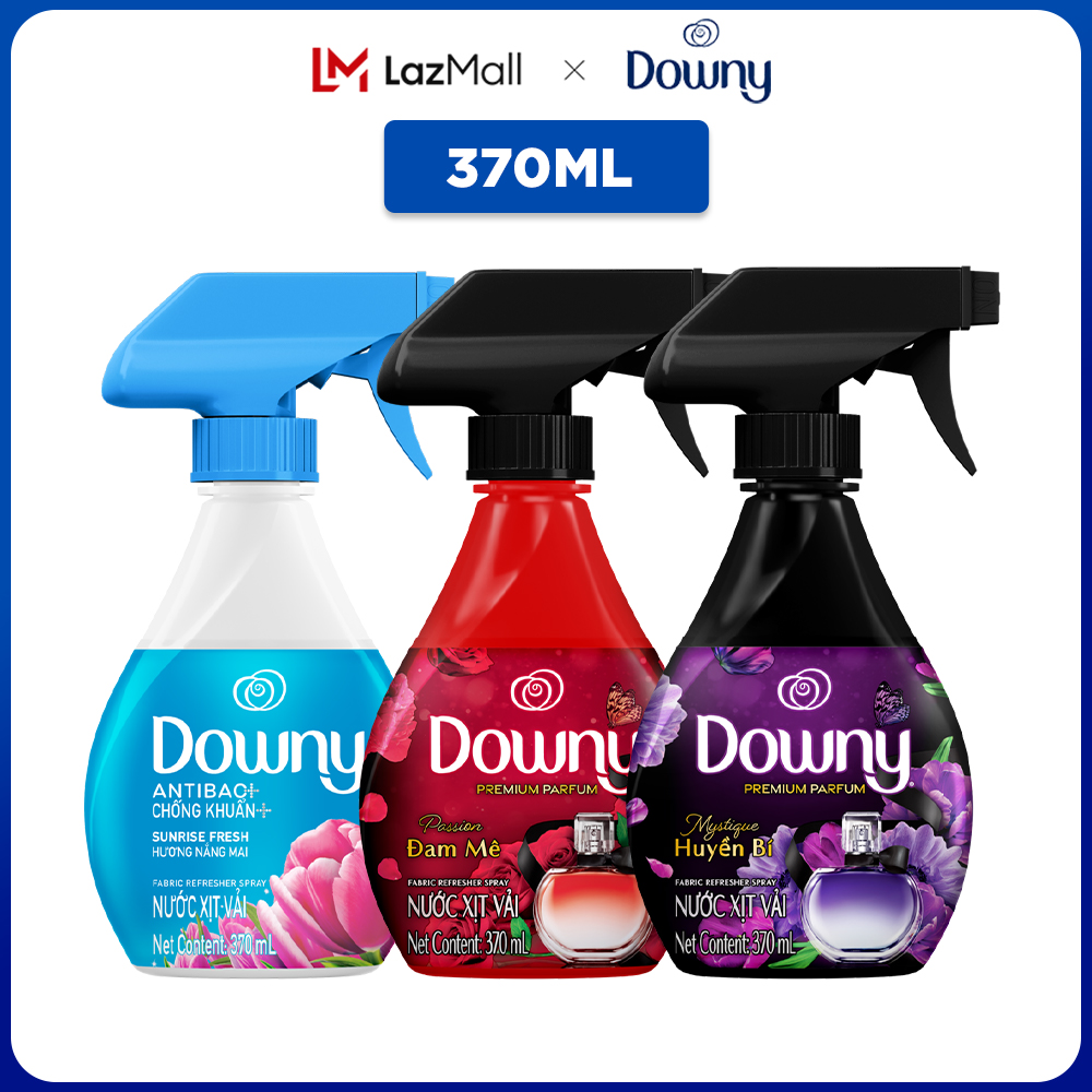 Xịt Vải DOWNY Khử Mùi Và Chống Khuẩn 99.9% Nhiều Mùi Hương Chai 370 ML