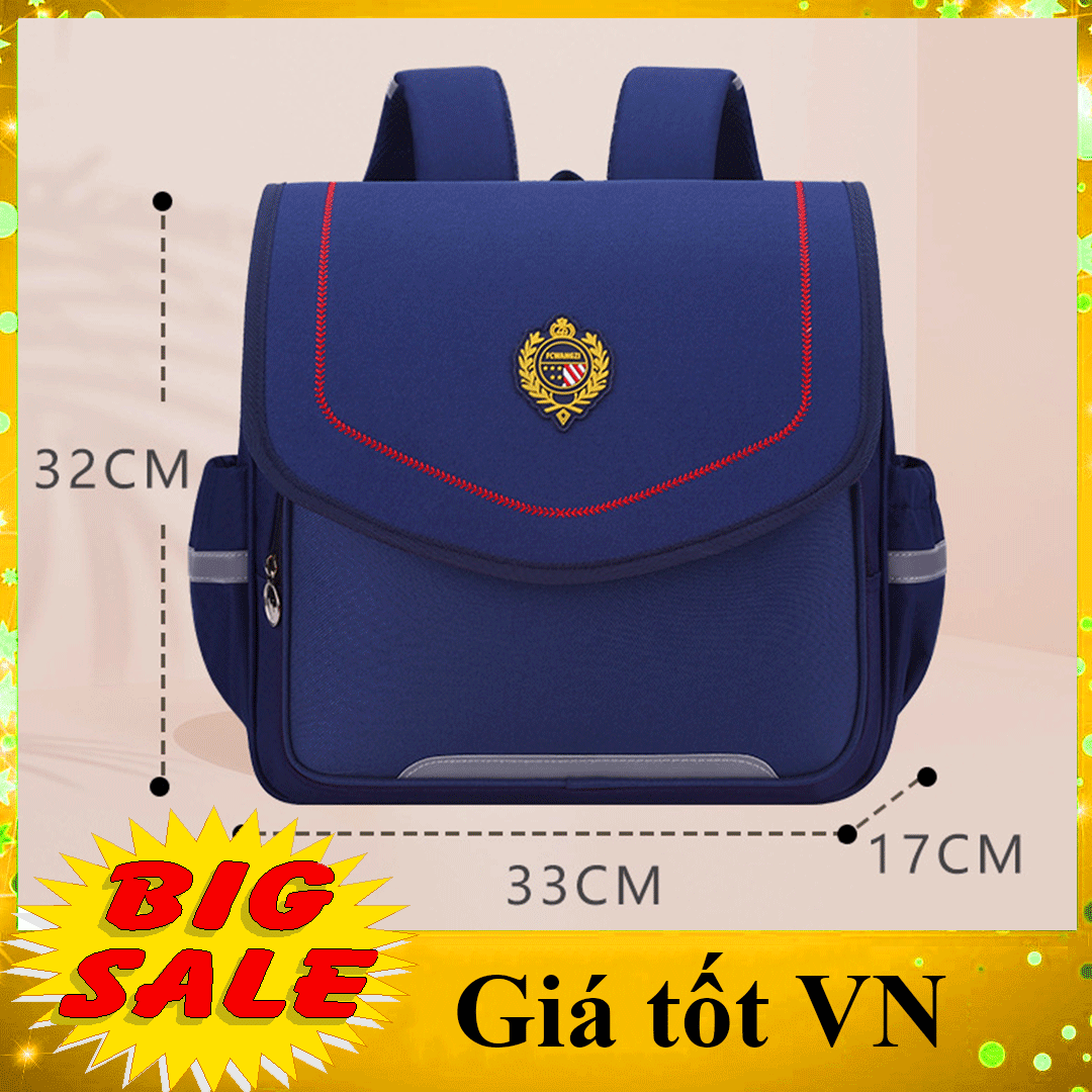 Ba lô học sinh chống gù siêu nhẹ dành cho bé gái và bé trai tiểu học có phản quang