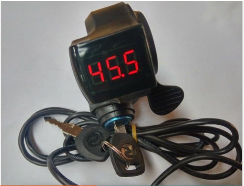 Tay ga xe đạp điện 2 nấc khóa, chỉnh ga bằng cách gạt ngón cái, lắp xe đạp thể thao