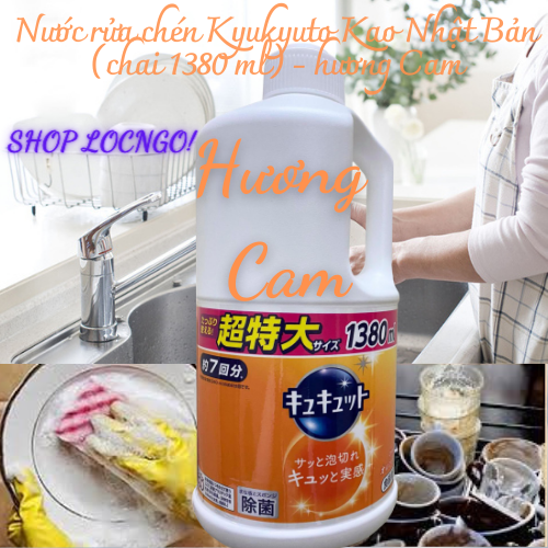 Nước rửa chén Kyukyuto Kao Nhật Bản -Hương Cam by Shop LocNgo