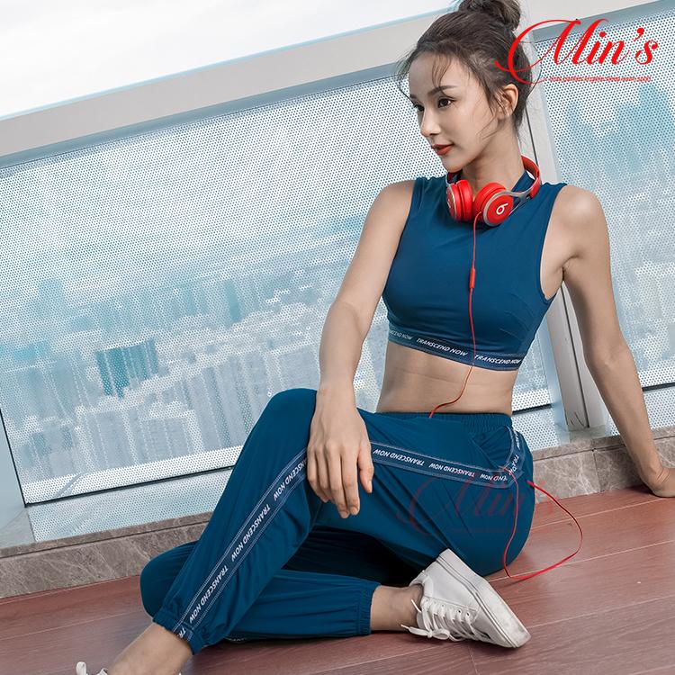 Set đồ thể thao nữ, bộ đồ thể thao nữ, bộ đồ tập gym nữ zumba áo bra quần jogger viền chữ độc lạ chất liệu thun cao cấp co giãn bốn chiều thoáng khí nhiều màu G062