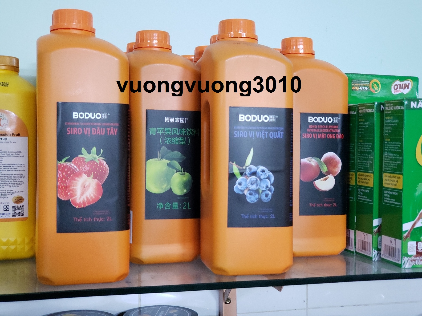 Siro boduo đài loan đủ vị bình 2 lít