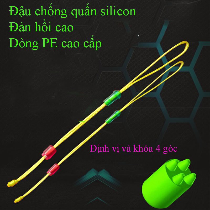 SÉT 5 DÂY NỐI PE NỐI ĐẦU CẦN CÂU ĐƠN ,CÂU ĐÀI CHỐNG NỔ TRỤC CAO CẤP