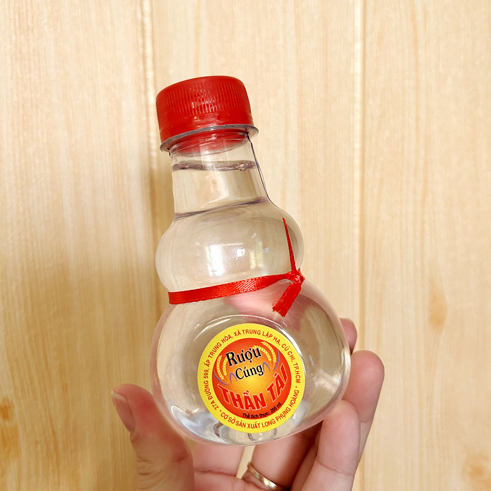 Chai rượu cúng 200ml dạng bầu hồ lô