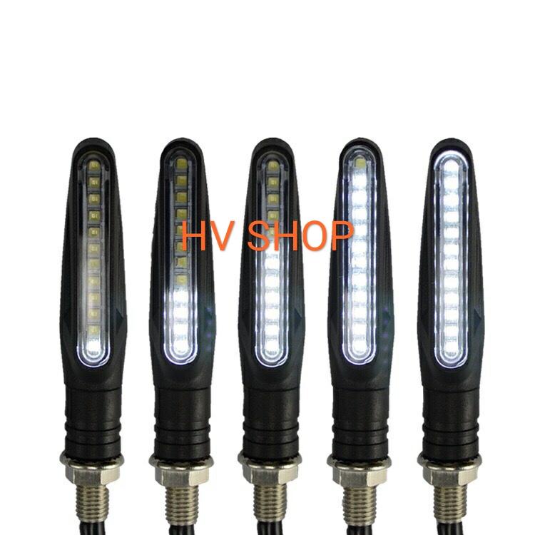 Xi nhan xe may Xi nhan led chạy Audi nhỏ gọn HV6 sáng trắng
