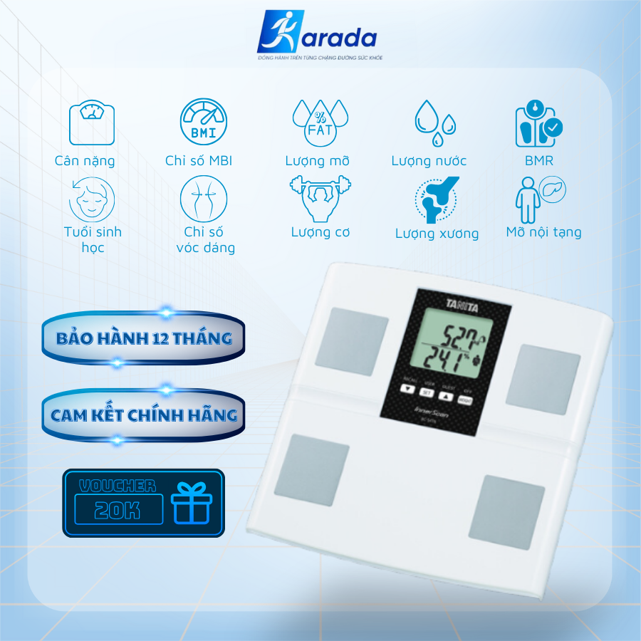 Cân điện tử sức khỏe thông minh karada phân tích 9 chỉ số cơ thể tanita bc-541n