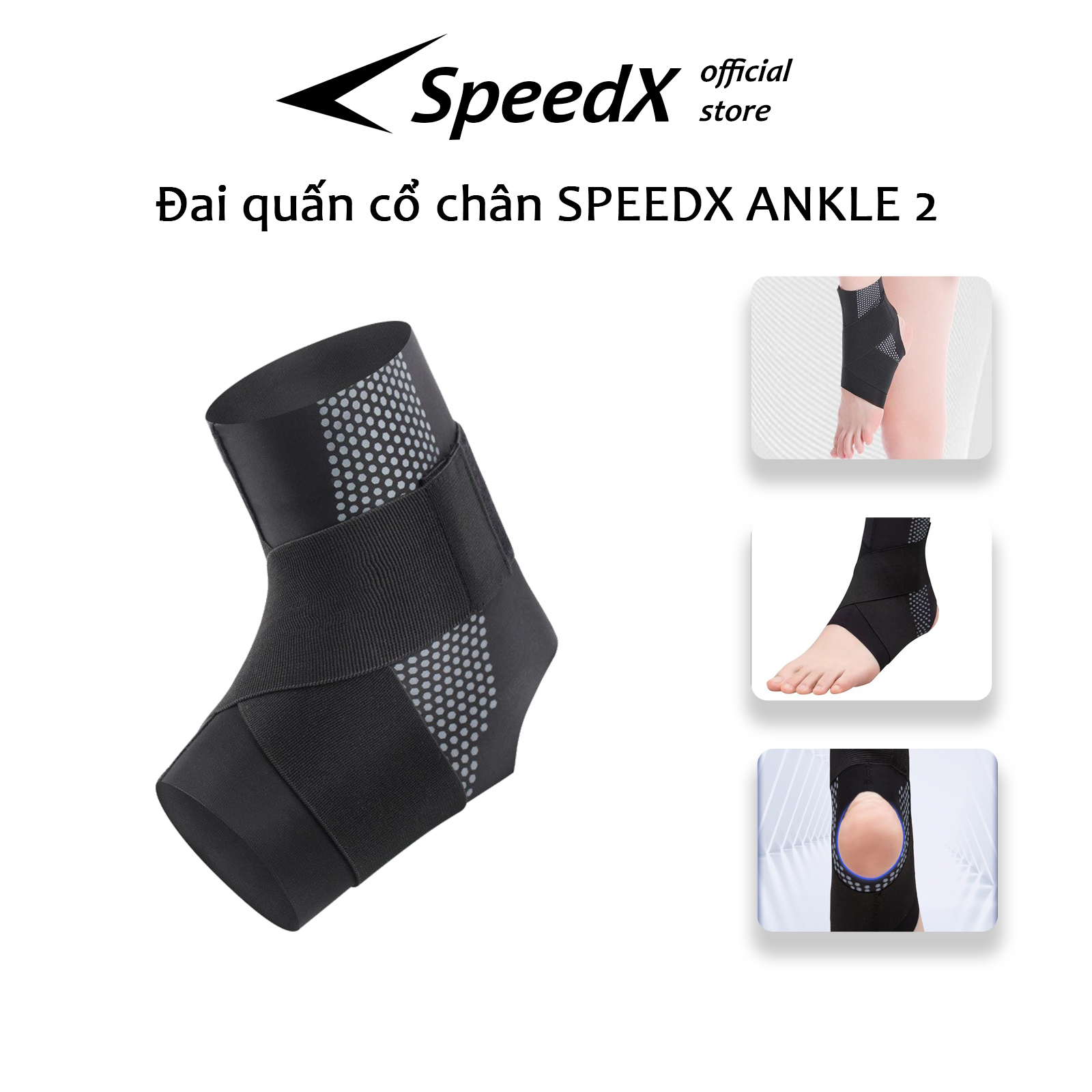 Đai cổ chân, băng cổ chân speedx ankle 2 giúp bảo vệ mắt cá, cổ chân chống lật cổ chân